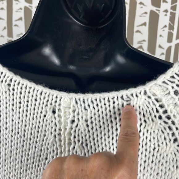 Boho Fringed Trim Sweater Mini Dress / Tunic sz XS - Picture 4 of 7